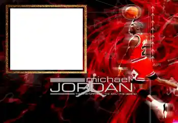 Fotoefekts no kategorijas Dažādi № 206145. Uzraksts uz rāmja: Michael Jordan